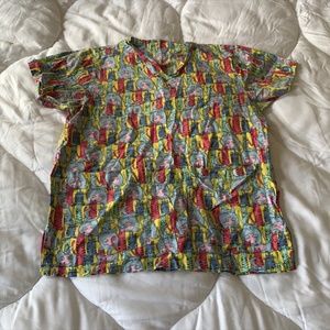 CAT SCRUB TOP